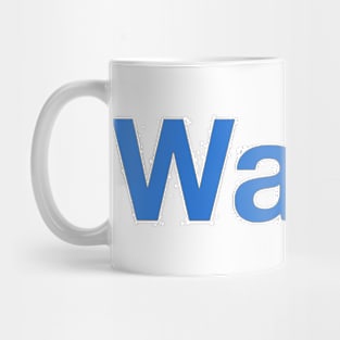 water logo typographic funny Mug